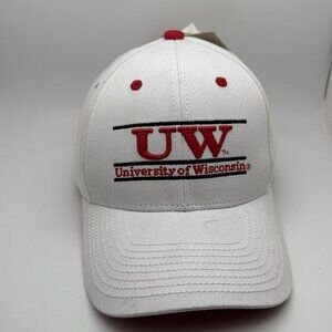 Wisconsin Badgers The Game Split Bar Vintage 90s White NCAA Snapback Hat College